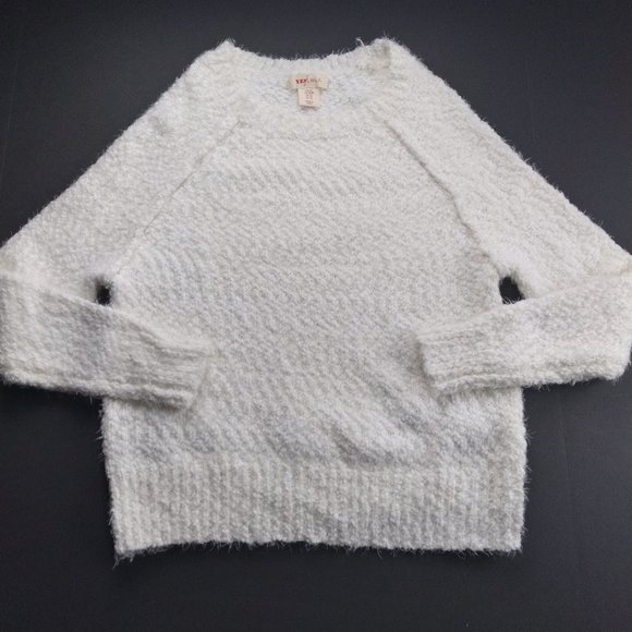 Yes Lola Sweaters - YES LOLA Ivory Fuzzy Knit Pullover Sweater